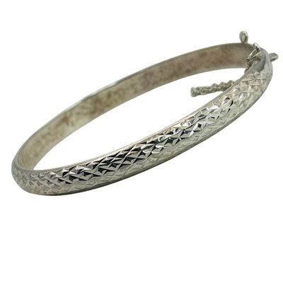 Sale Photo Thumbnail #65: Sterling Bangle Textured Bracelet