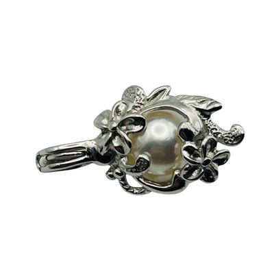 Sale Photo Thumbnail #175: Sterling Removable Pearl Flower Pendant