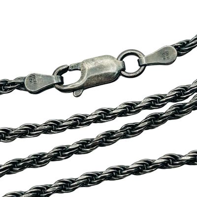 Sale Photo Thumbnail #315: Italy Sterling Rope Chain Necklace
