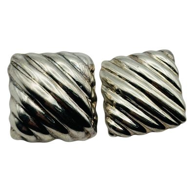 Sale Photo Thumbnail #467: Signed Taxco Mexico Sterling Clip On Earrings