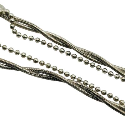 Sale Photo Thumbnail #450: Signed Italy Sterling Multi Chain Bracelet