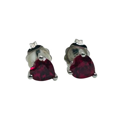 Sale Photo Thumbnail #246: Sterling Ruby Heart Earrings