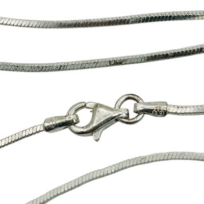 Sale Photo Thumbnail #245: Signed Italy Sterling Round Snake Chain Necklace