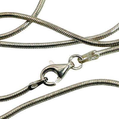 Sale Photo Thumbnail #82: Italy Sterling Round Snake Chain Necklace