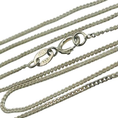 Sale Photo Thumbnail #204: Italy Sterling Curb Chain Necklace