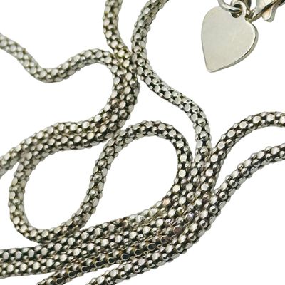 Sale Photo Thumbnail #376: Italy Sterling Popcorn Adjustable Chain Necklace