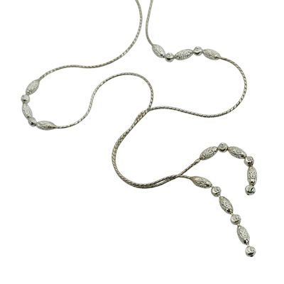 Sale Photo Thumbnail #401: Signed Sterling Round Chain Dangle Necklace