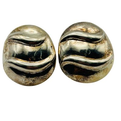 Sale Photo Thumbnail #322: Sterling Puffy Earrings