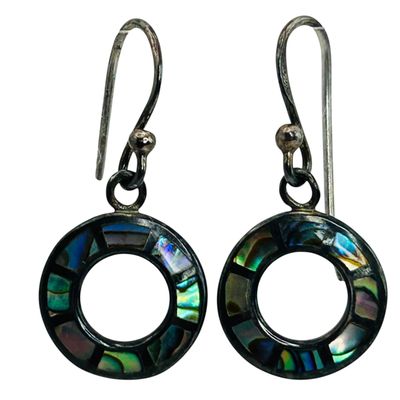 Sale Photo Thumbnail #325: Sterling Abalone Cut Out Earrings