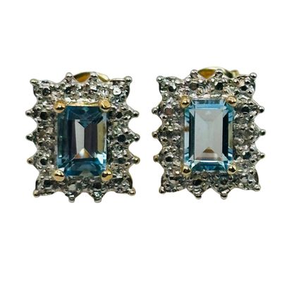 Sale Photo Thumbnail #444: Ross Simons Sterling Topaz Earrings