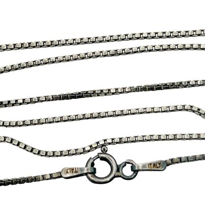 Sale Photo Thumbnail #298: Italy Sterling Box Chain Necklace