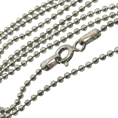 Sale Photo Thumbnail #383: Italy Sterling Bead Chain Necklace