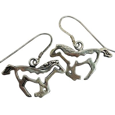 Sale Photo Thumbnail #271: Signed Sterling Horse Earrings
