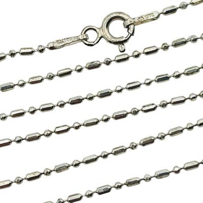 Sale Photo Thumbnail #78: Signed Italy Sterling Bead Chain Necklace