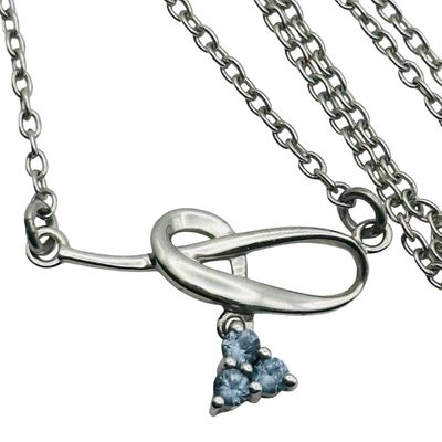 Sale Photo Thumbnail #491: Sterling Topaz Montana Yogo Cable Chain Necklace
