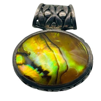 Sale Photo Thumbnail #193: Sterling Abalone Pendant