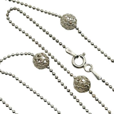 Sale Photo Thumbnail #260: Sterling Bead Chain Necklace