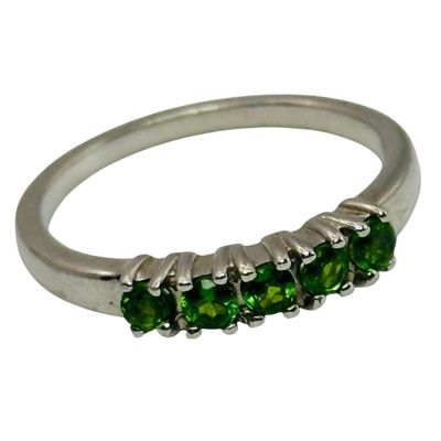 Sale Photo Thumbnail #411: Signed Sterling Peridot Ring Sz 7
