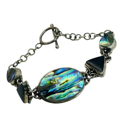 Sale Photo Thumbnail #291: Sterling Abalone Bracelet