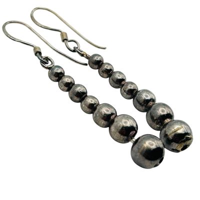 Sale Photo Thumbnail #316: Sterling Bead Dangle Earrings