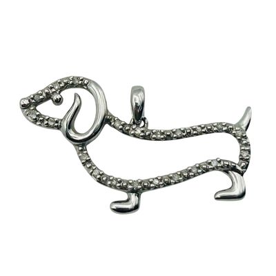 Sale Photo Thumbnail #104: Signed 18k Sapphire Dog Pendant