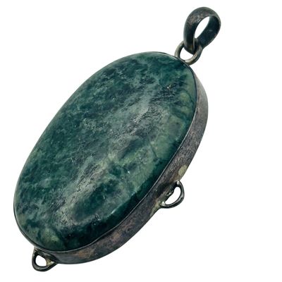 Sale Photo Thumbnail #151: Sterling Moss Agate Pendant