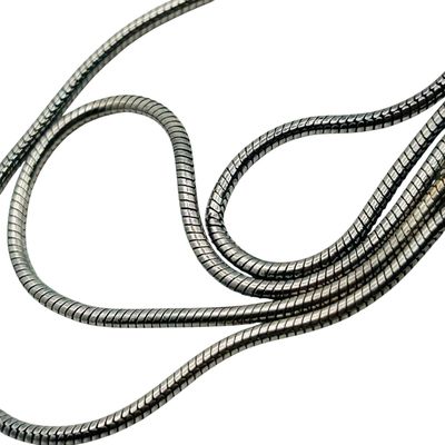 Sale Photo Thumbnail #235: Signed Italy Sterling Round Snake Chain Necklace