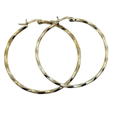 Sale Photo Thumbnail #68: Sterling Twisted Hoop Earrings