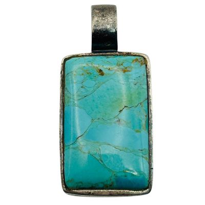 Sale Photo Thumbnail #299: Signed Sterling Turquoise Pendant