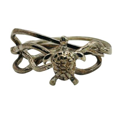 Sale Photo Thumbnail #44: Sterling Multi Band Turtle Ring Sz 7