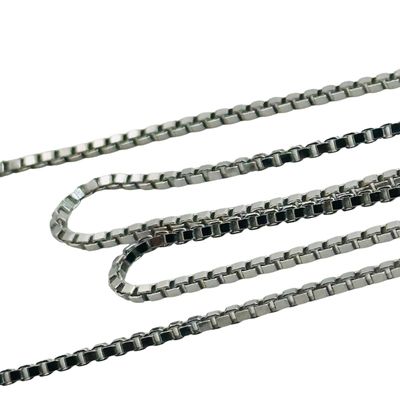 Sale Photo Thumbnail #494: Italy Sterling Box Chain Necklace