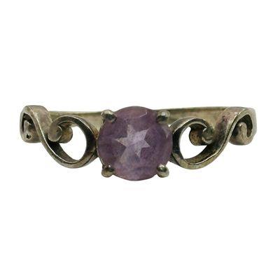 Sale Photo Thumbnail #465: Sterling Amethyst Ring Sz 5.5