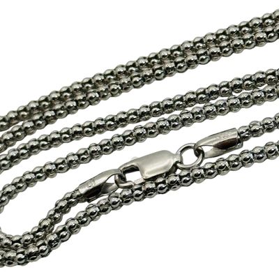 Sale Photo Thumbnail #371: Signed Italy Sterling Popcorn Chain Necklace