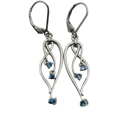 Sale Photo Thumbnail #184: Sterling Topaz Infinity Earrings