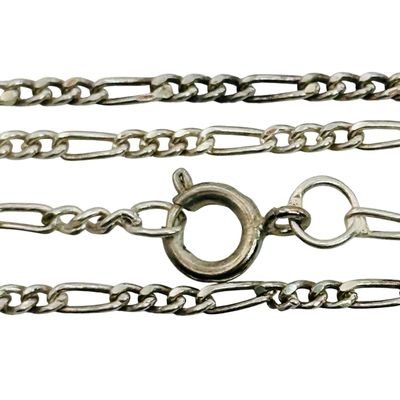 Sale Photo Thumbnail #340: Sterling Figaro Chain Necklace
