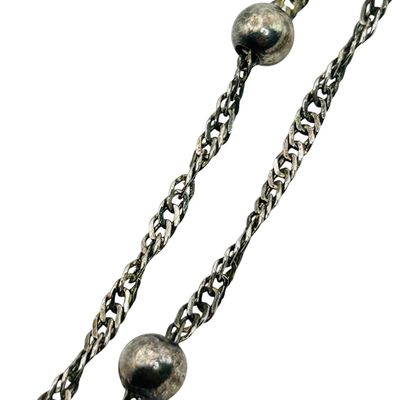 Sale Photo Thumbnail #232: Signed Italy Sterling Twisted Curb Chain Bracelet