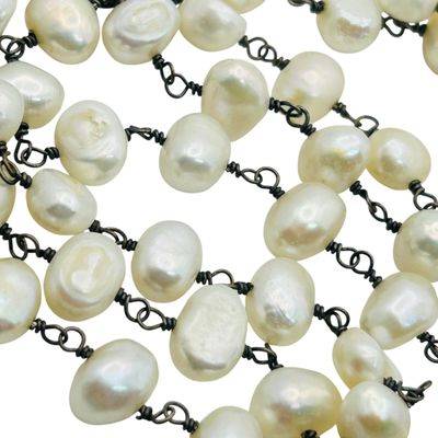 Sale Photo Thumbnail #186: Sterling Long Pearl Necklace