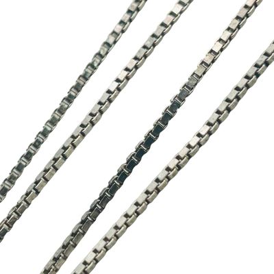 Sale Photo Thumbnail #220: Italy Sterling Box Chain Necklace