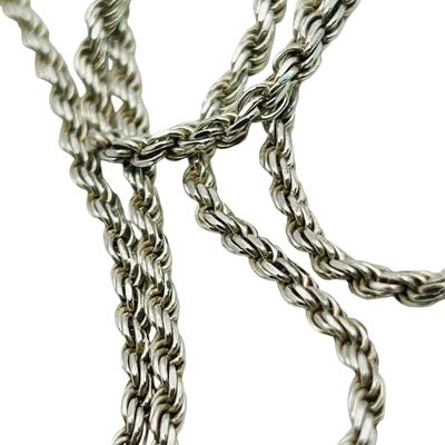 Sale Photo Thumbnail #31: Signed Italy Sterling Rope Chain Necklace