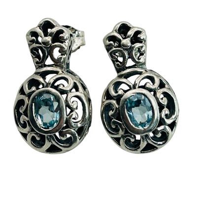 Sale Photo Thumbnail #57: Sterling Topaz Earrings
