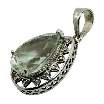 Sale Photo Thumbnail #473: Signed Sterling Aquamarine Pendant