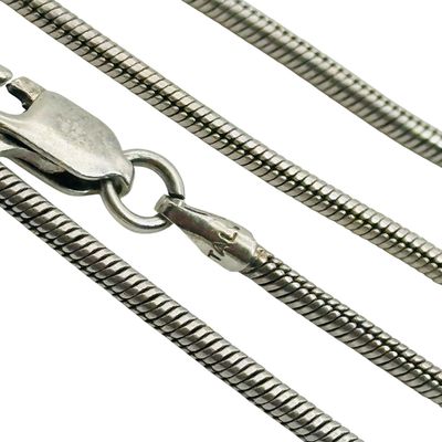 Sale Photo Thumbnail #434: Italy Sterling Round Snake Chain Necklace
