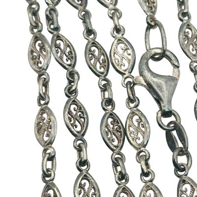 Sale Photo Thumbnail #393: Milor Italy Sterling Swirl Chain Necklace