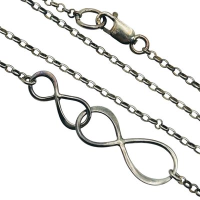 Sale Photo Thumbnail #196: Sterling Cable Chain Infinity Necklace
