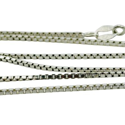 Sale Photo Thumbnail #342: Signed Sterling Box Chain Necklace
