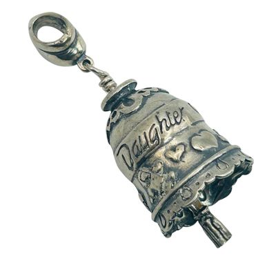 Sale Photo Thumbnail #146: Signed Sterling Daughter Bell Pendant