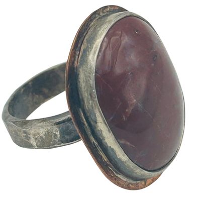 Sale Photo Thumbnail #140: Sterling Carnelian Ring Sz 7.5