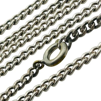 Sale Photo Thumbnail #164: Sterling Curb Chain Long Necklace