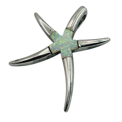 Sale Photo Thumbnail #89: Sterling Opal Starfish Pendant