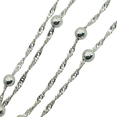 Sale Photo Thumbnail #210: Signed Italy Sterling Twisted Curb Chain Necklace